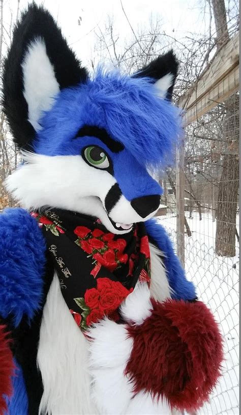 blue wolf fursuit